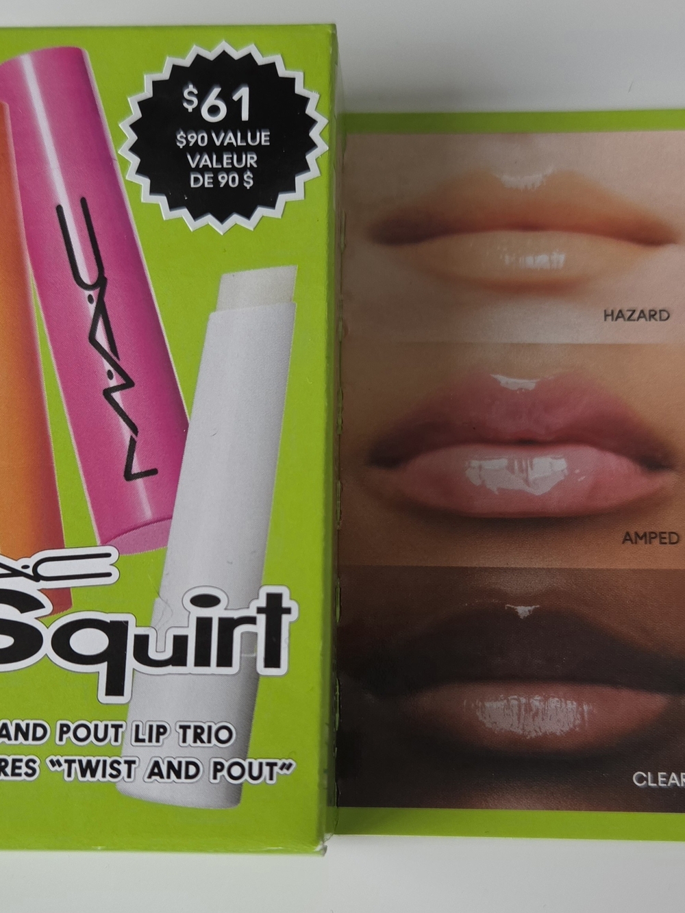 MAC Cosmetics Lip Squirt Twist & Pout Trio — Pink, Cream, Brown Shades